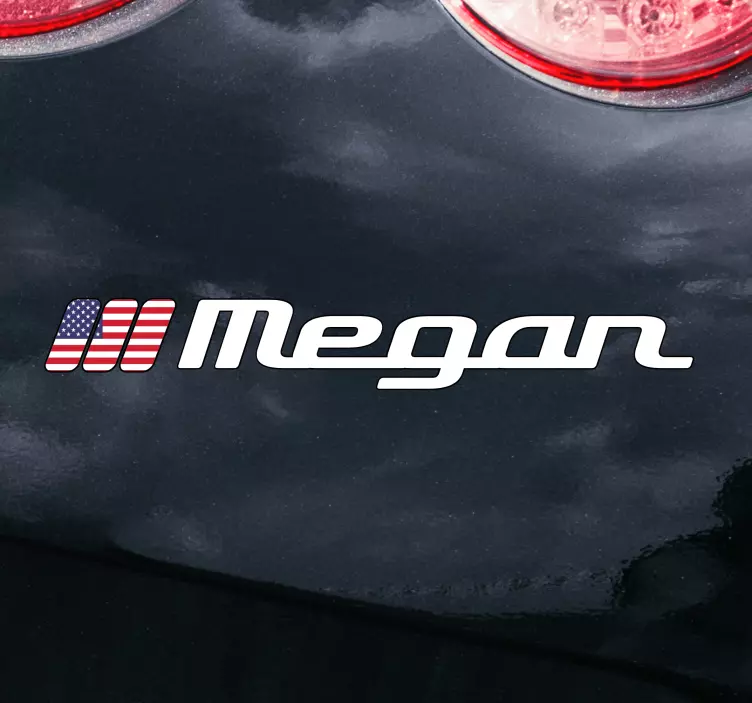 Sticker Voiture Drapeau États-Unis personnalisé - TenStickers