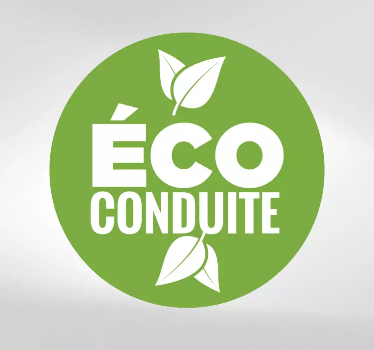 Sticker voiture éco conduite - TenStickers