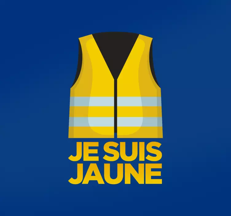 Autocollant Voiture Gilet Jaune - TenStickers