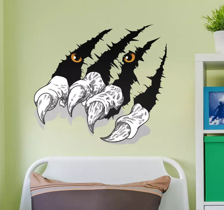 Autocollant 3D Griffes de Tigre - TenStickers
