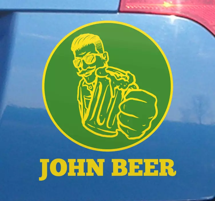 Sticker Voiture John beer - TenStickers