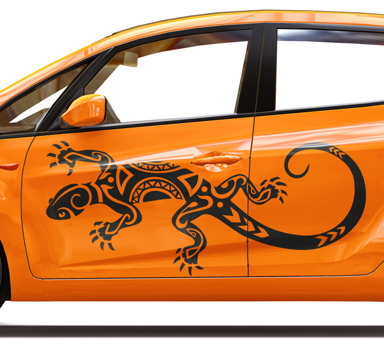 Sticker voiture lézard tribal - TenStickers