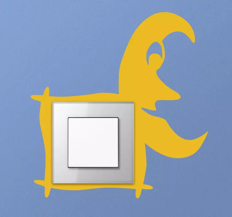 sticker interrupteur lune - TenStickers