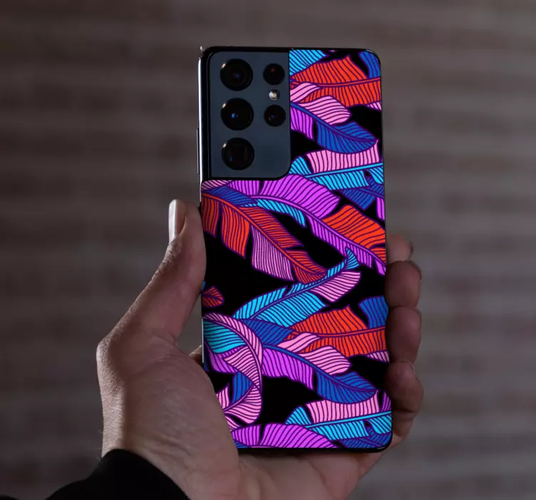 Sticker samsung flore colorée design original - TenStickers