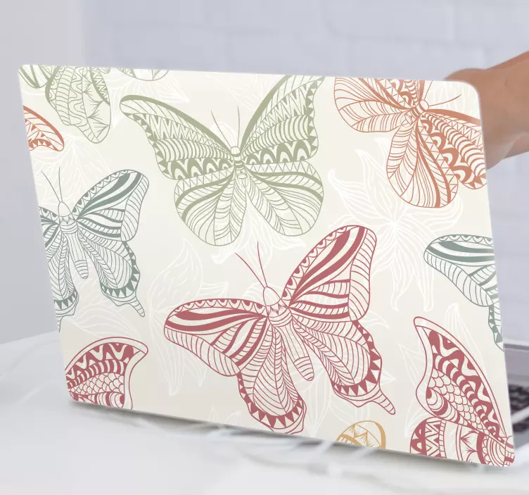 Sticker ordinateur Papillons colorés décoratifs - TenStickers