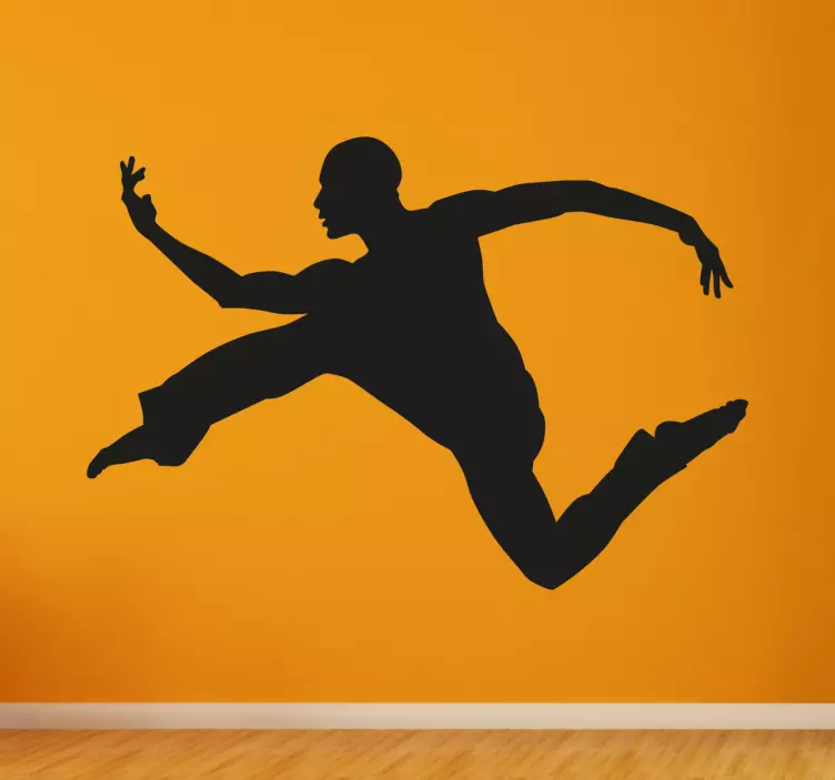 danseur saut silhouette - TenStickers