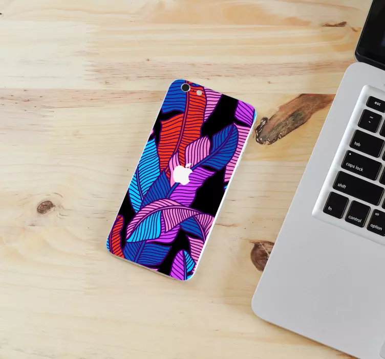 Autocollant iPhone motif floral flashy - TenStickers