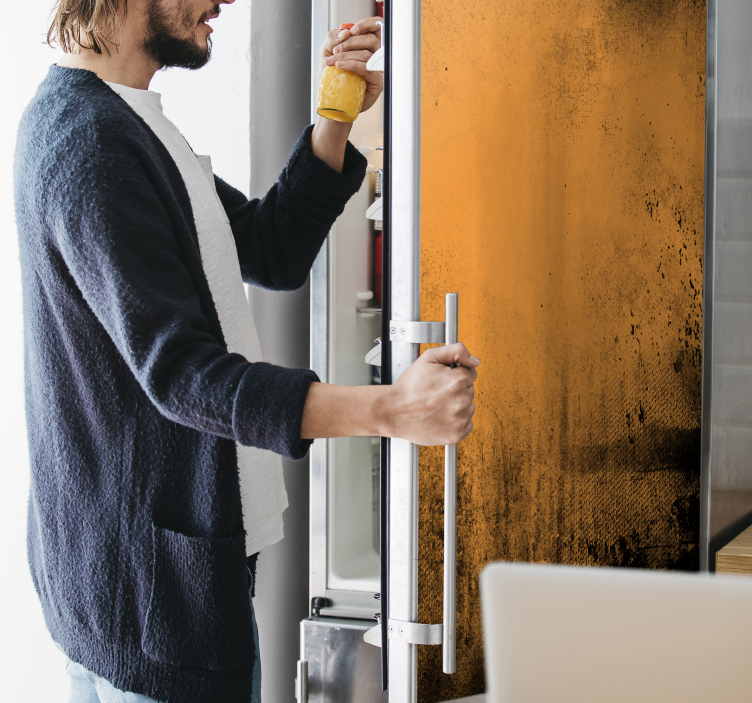 Sticker frigo trompe l'oeil texture grunge - TenStickers