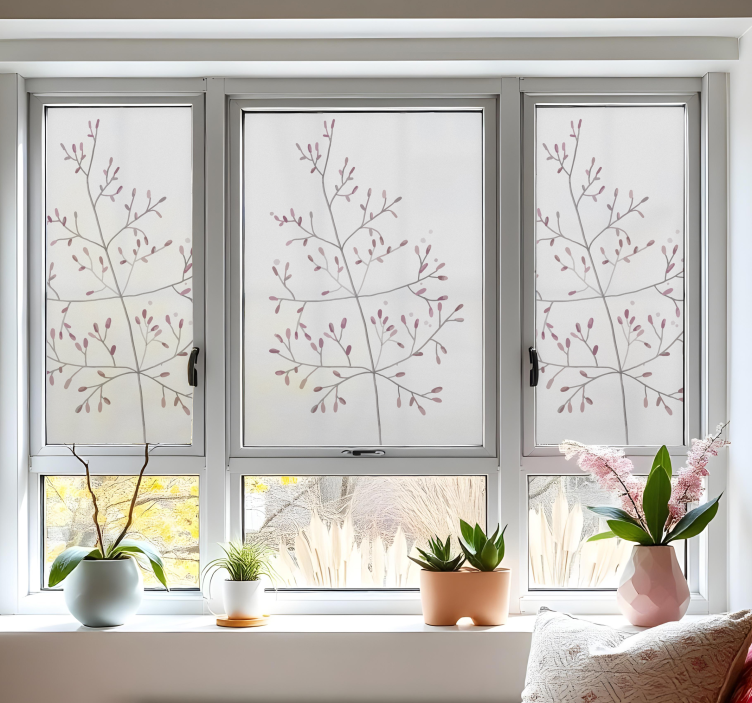 Film occultant fenêtre petites branches - TenStickers
