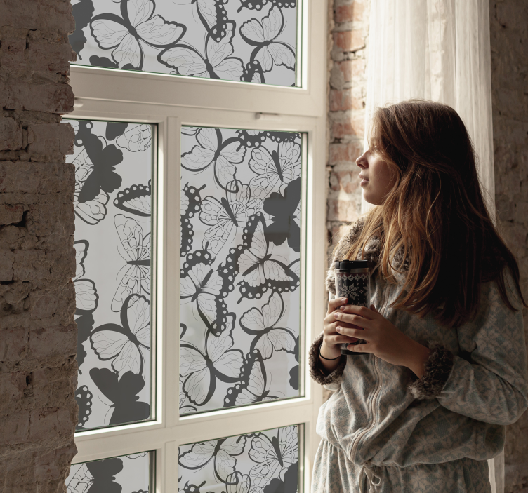 Film fenêtre avec papillons - TenStickers