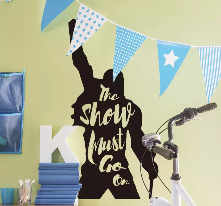 Sticker musique mural Freddie Mercury - TenStickers