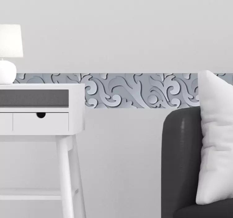 Frise tapisserie murale motif effet métal - TenStickers