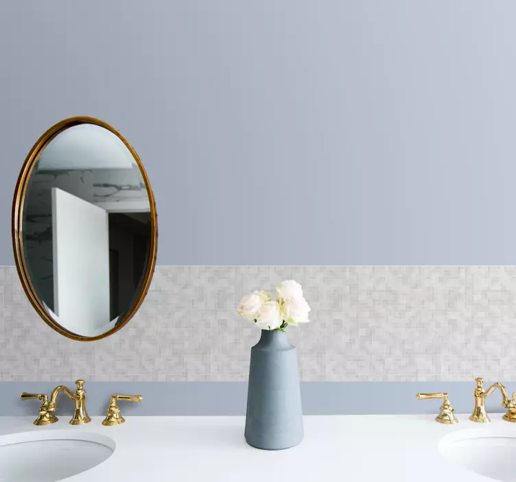 Frise tapisserie murale motif carré texturé - TenStickers