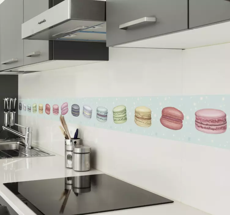 Frise autocollante motif dessert macarons - TenStickers