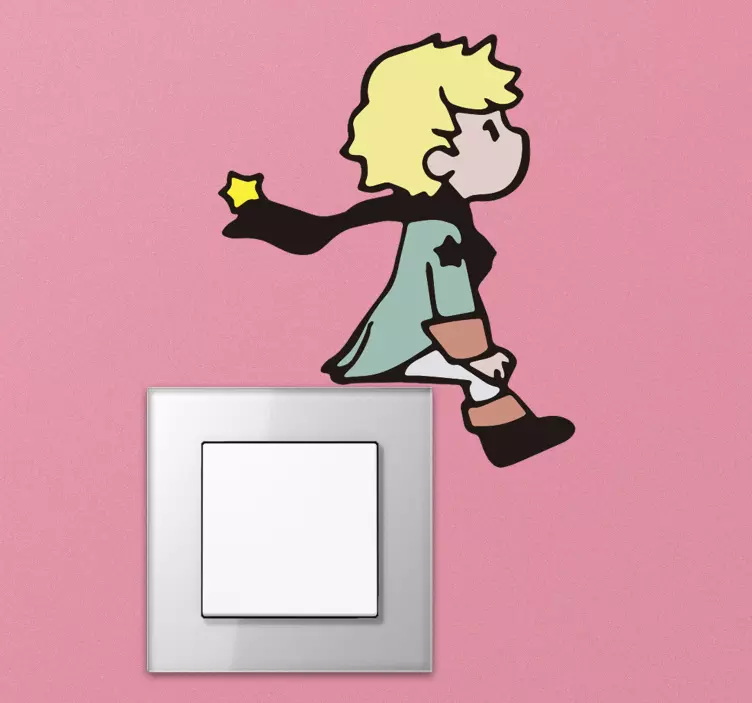 Sticker interrupteur Petit Prince assis - TenStickers