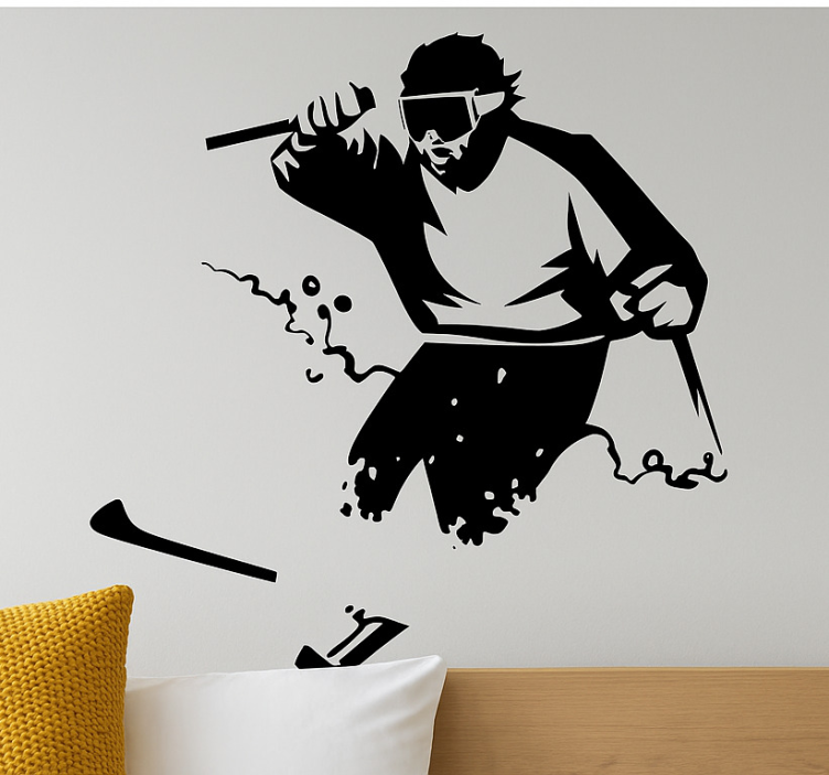 montagne freerider au fond de la neige - TenStickers