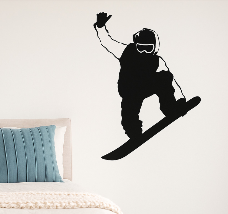 montagne snowboarder tail grab - TenStickers