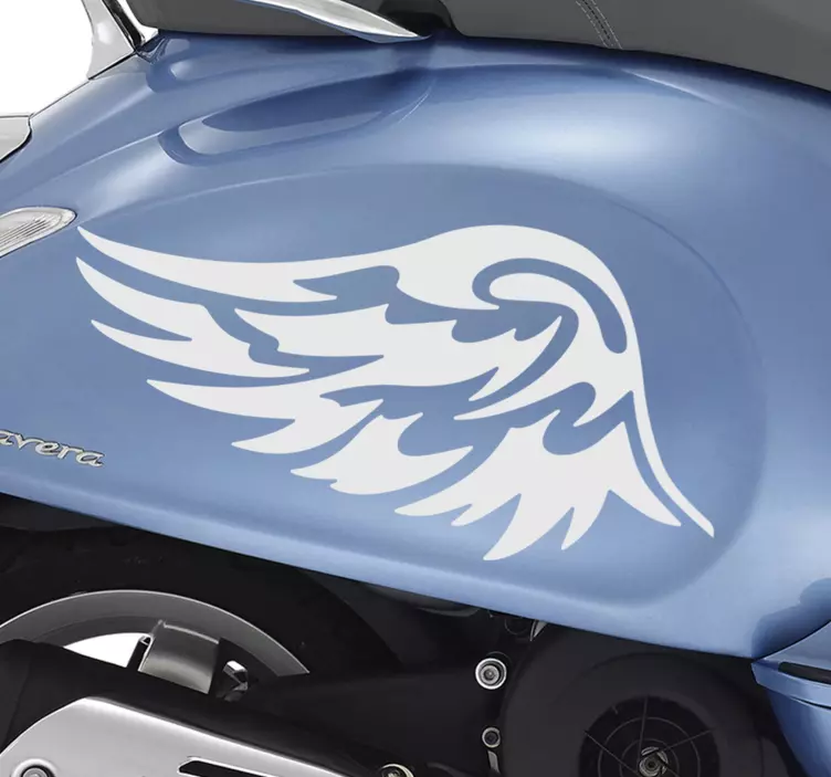 Sticker moto avec des ailes style motardes - TenStickers