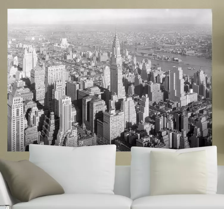 Photo murale Manhattan noir et blanc - TenStickers