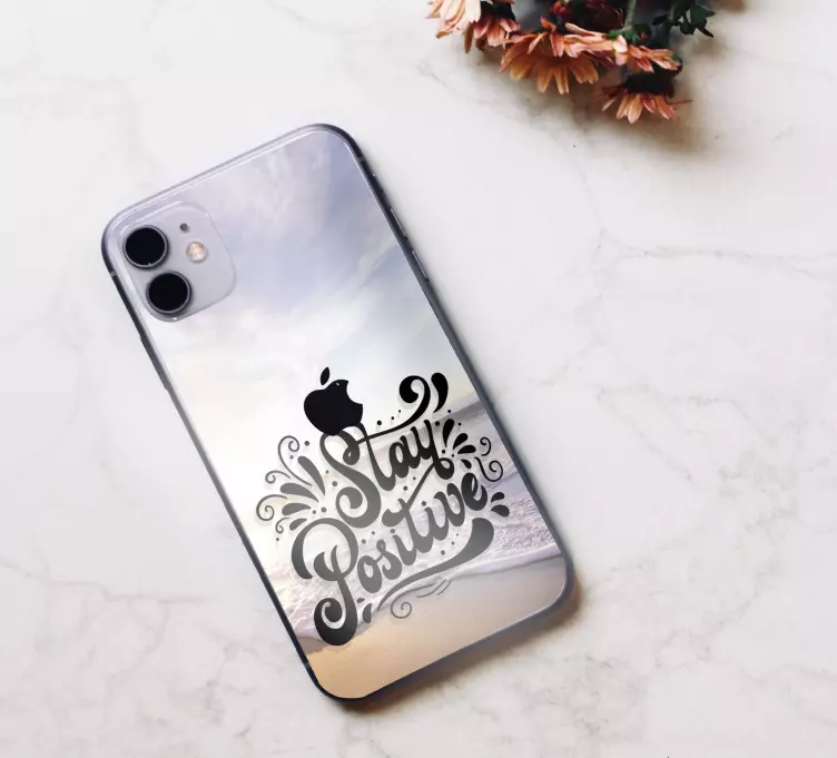 Autocollant iPhone Stay positive - TenStickers