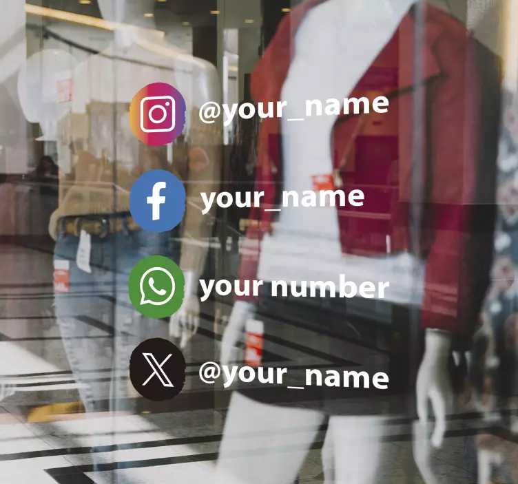 Stickers Signalisation Icônes médias sociaux - TenStickers