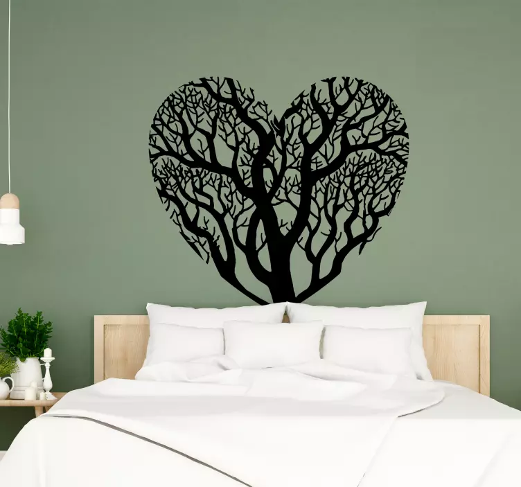 Sticker arbre en forme de coeur - TenStickers