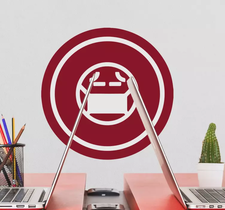 Sticker abstrait figure masquée circulaire - TenStickers