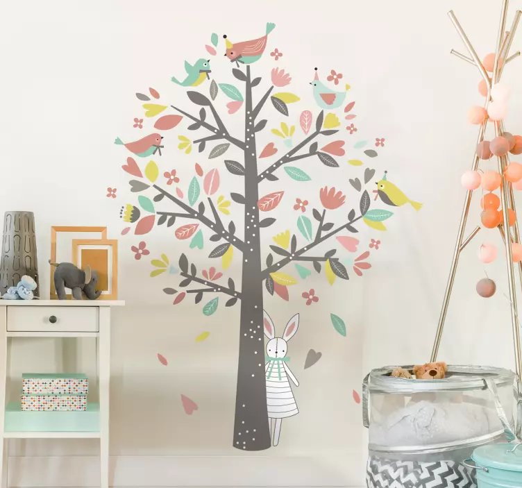 Sticker arbre ambiance automne - TenStickers