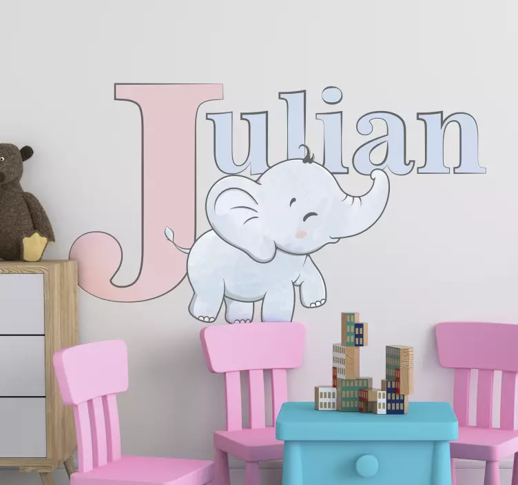 Sticker Animal Jungle elephant - TenStickers