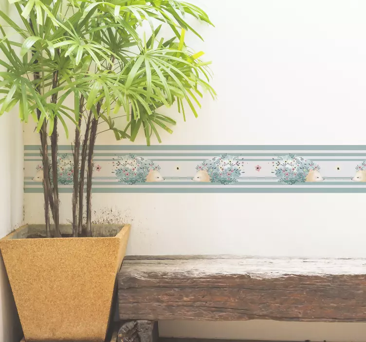 Sticker animaux de la ferme charmant motif hérisson - TenStickers