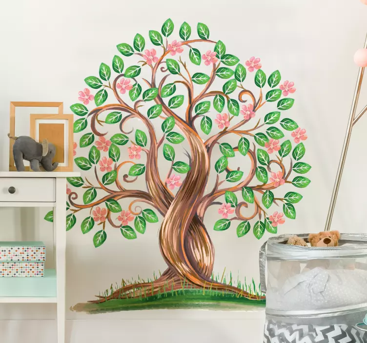 Sticker arbre aquarelle - TenStickers