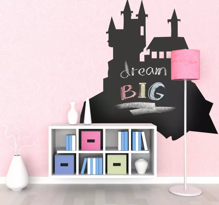 Sticker ardoise château craie - TenStickers