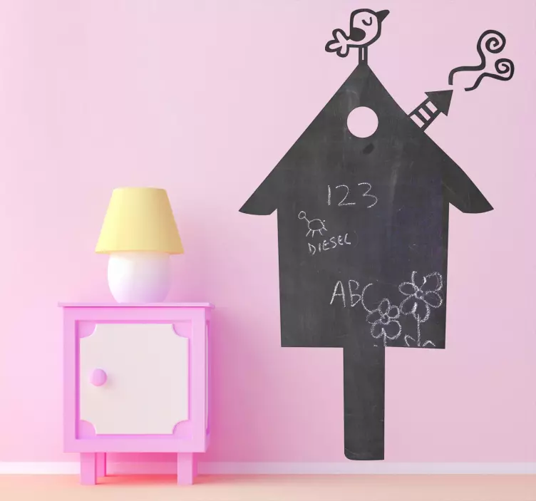 Sticker ardoise silhouette maison - TenStickers