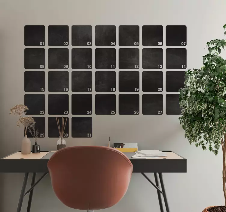 Sticker ardoise mois carré - TenStickers