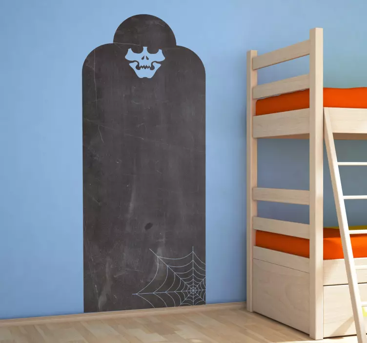 Sticker ardoise tombe squelette - TenStickers
