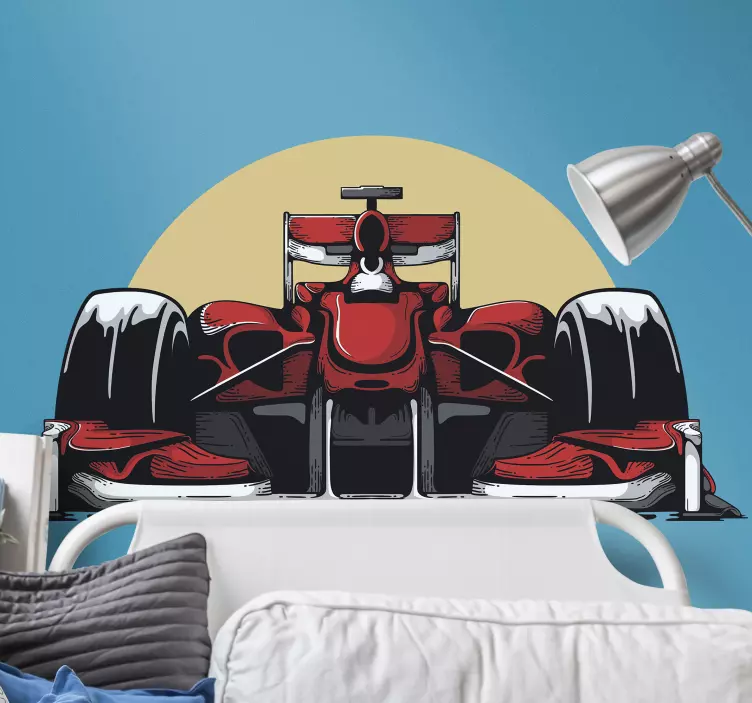 Sticker auto moto avant de la voiture de course - TenStickers