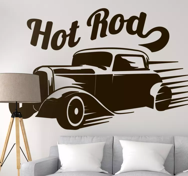 Sticker voiture courses de hot rods - TenStickers