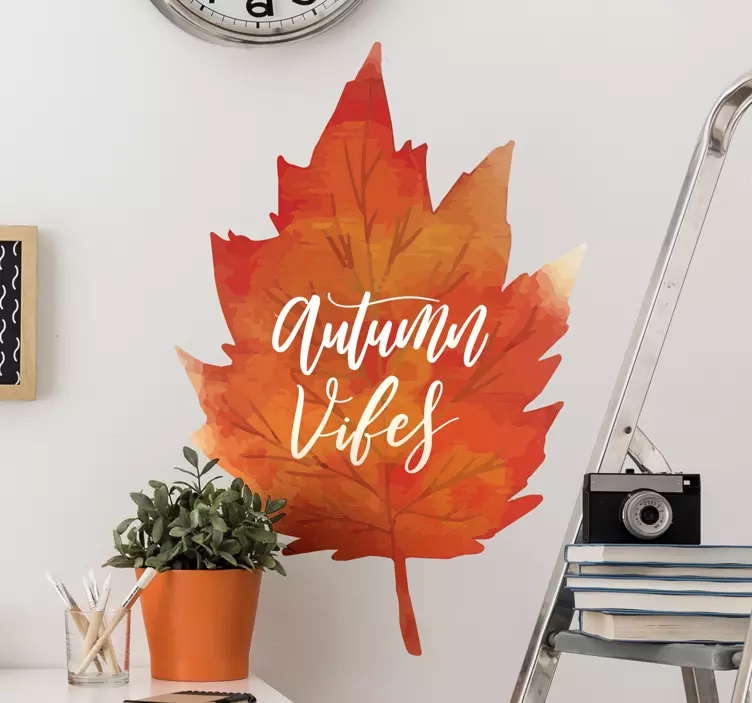 Sticker automne autumn vibes - TenStickers