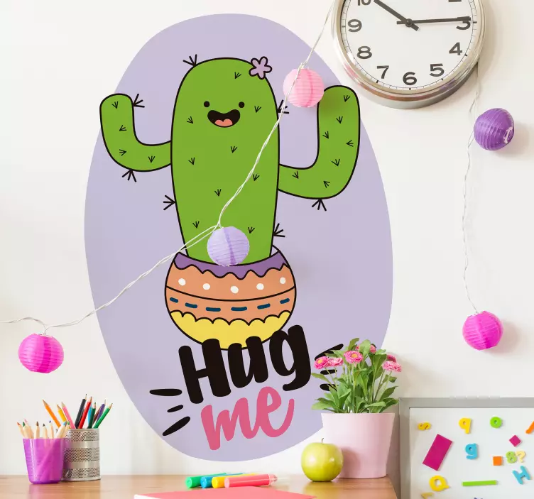 Sticker autres animaux cactus embrassant la joie - TenStickers