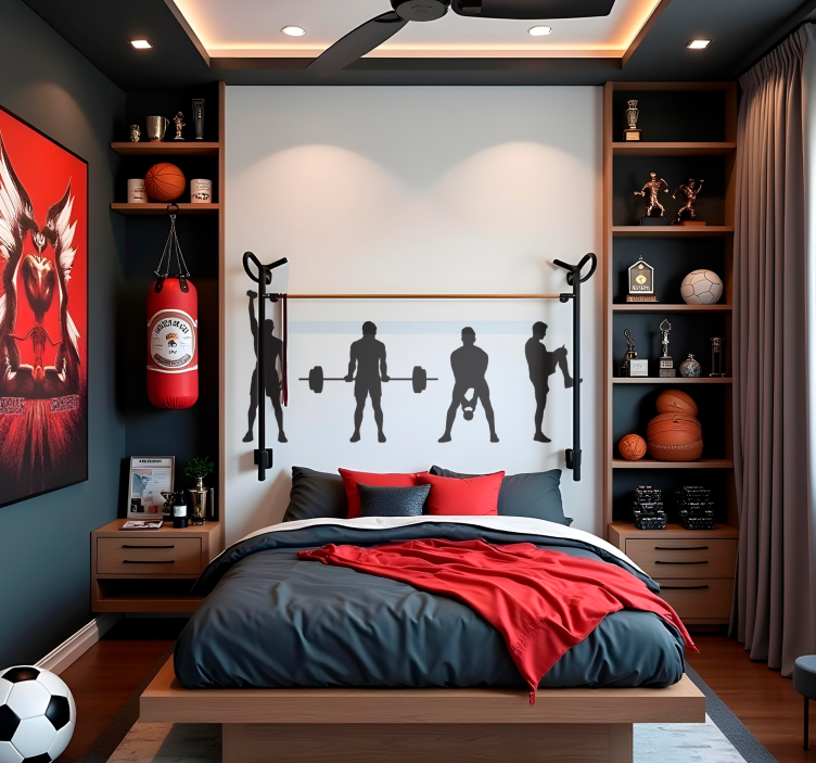 Sticker autres sports fitness pour hommes forts - TenStickers