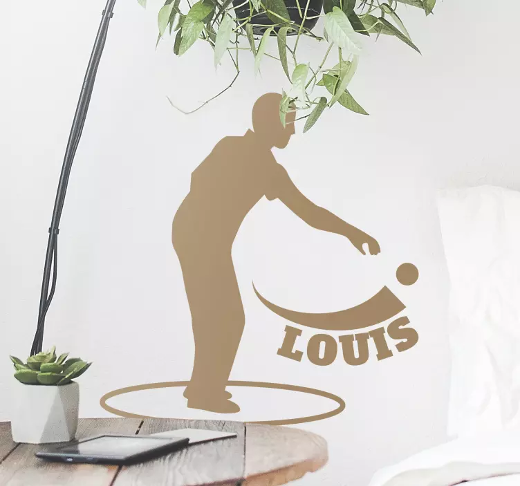 Sticker personnalisé joueur de pétanque - TenStickers