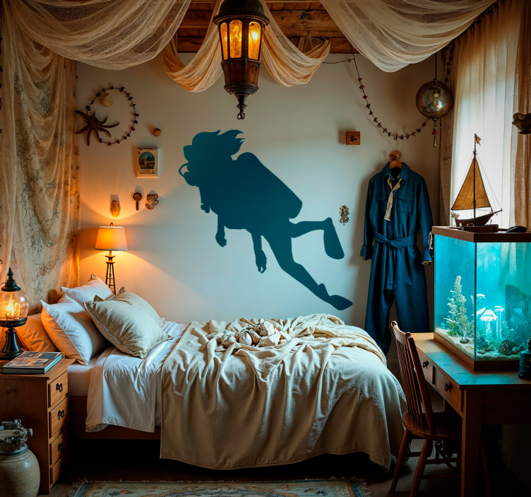 Sticker autres sports plongeuse - TenStickers