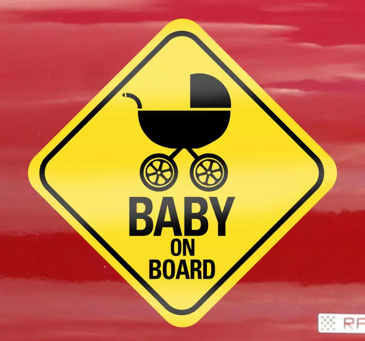 Autocollant bébé à bord poussette - TenStickers