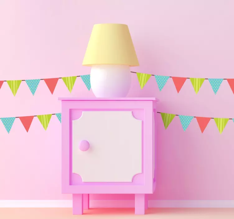 Sticker banderoles fanions triangles - TenStickers