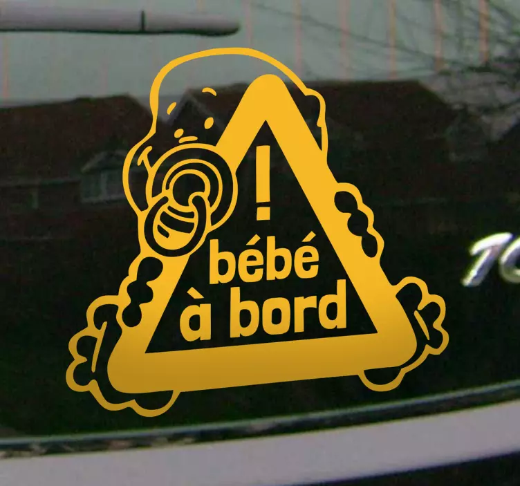 Sticker bébé à bord tétine - TenStickers