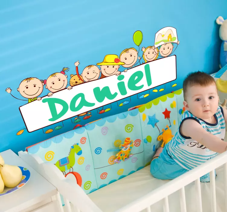 Sticker bebe banderole personnalisable - TenStickers