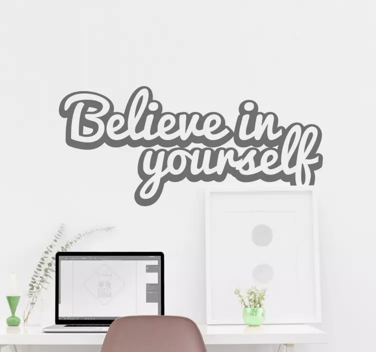 Sticker motivation bureau believe in yourself - TenStickers