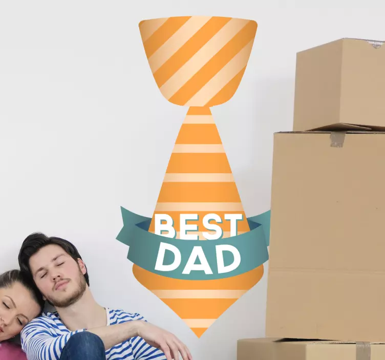 Sticker best dad - TenStickers