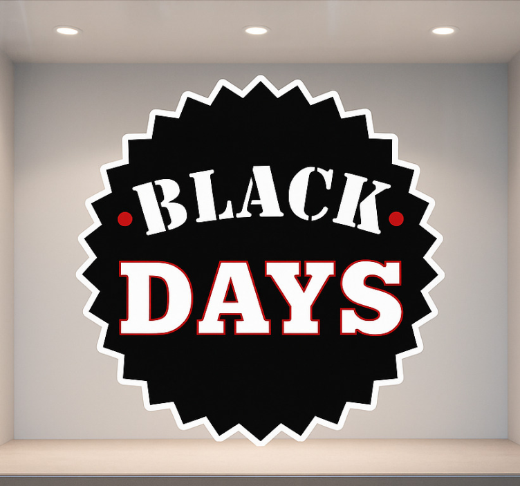 Sticker black friday circulaire Black Days - TenStickers