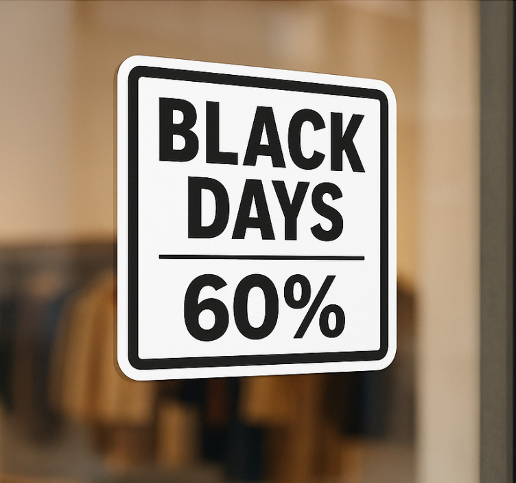 Sticker black friday design personnalisé Black Days - TenStickers
